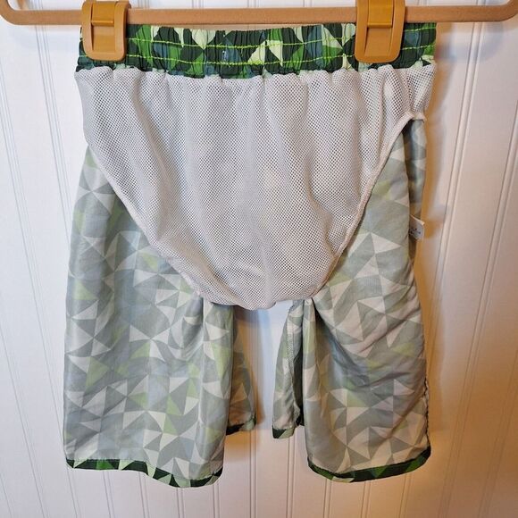 Sunshine Swing‎ Boys Size 14 Swim Board Shorts Mesh Drawstring Pull On Geometric - Picture 8 of 11